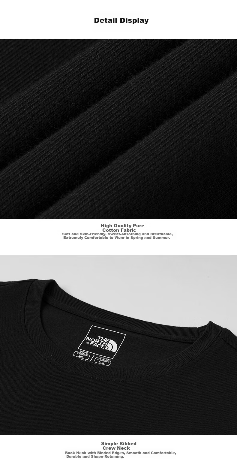The North Face Unisex Cotton Printed Short Sleeve T-Shirt Outdoor Breathable 8GVD Off-White/QLI 2XL 3