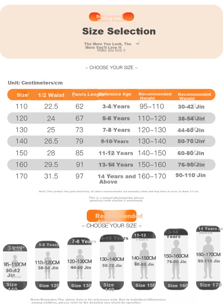 Langsha Children's Thermal Underwear Set Warm Fleece Autumn Shirt and Pants Girls Winter Fleece Boys Spring and Autumn Set 9