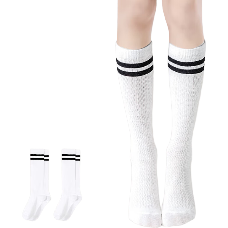 Barbie Girls' Mid-Calf Socks, Children's High Socks, Boys' Long Socks, Spring And Autumn Preppy Style Soccer Long Socks, Thin Versio