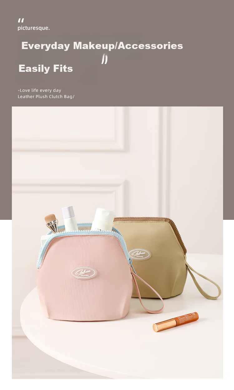 LOHO Travel Makeup Bag Portable Toiletry Skincare Storage Pouch for Women High-End Travel Business Trip Stylish Carry-On 4