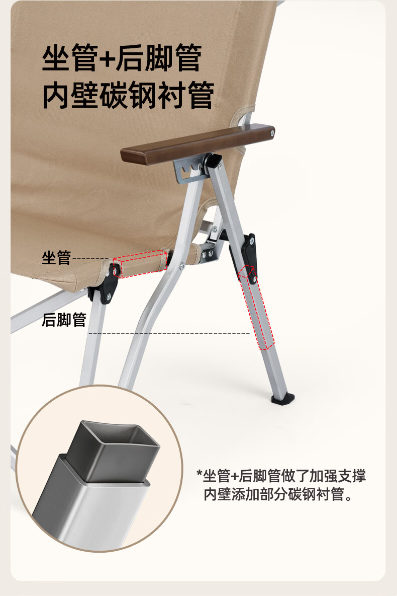 Shanfei Yunyouhai Dog Chair Outdoor Folding Chair Recliner Camping High Back Nap Chair Fishing Beach Chair Portable 7