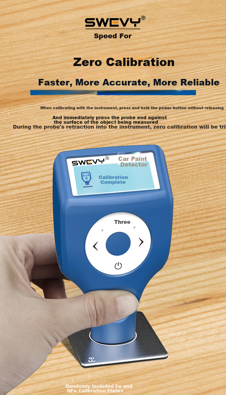 Suwei Coating Film Thickness Gauge High-Precision Coating Thickness Meter Used Car Specialized Thickness Tester SW3000 8