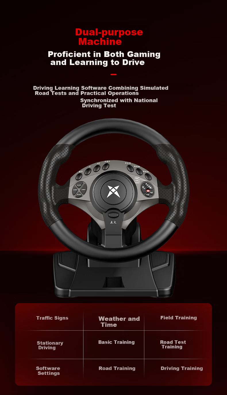 KETENG 900-Degree PC Racing Wheel Simulator for Euro Truck Simulator 2, American Truck Simulator, Forza Horizon 5, Dirt, Assetto Corsa Gaming Simulator 12