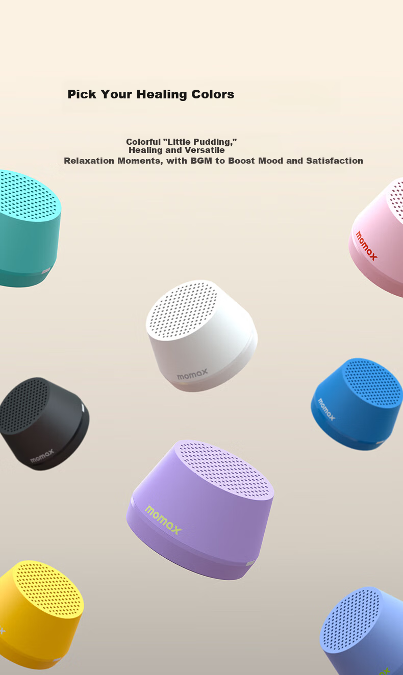 MOMAX Magnetic Wireless Speaker, Pocket-Sized Loudspeaker for Outdoor And Indoor Use, Dormitory And Bathroom Mini Speaker, Phone Stand, Waterproof Portable Horn Speaker, Gift for Boyfriend Or Girlfriend 2