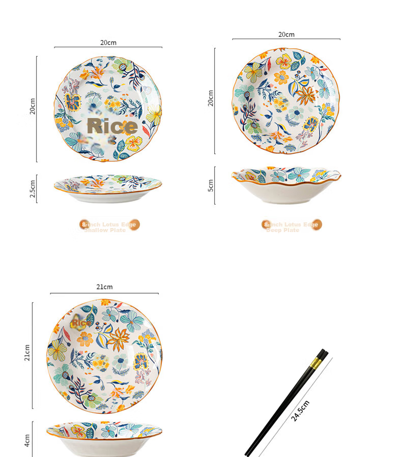 Pearson Chinese Style Ceramic Dinnerware Set 36-Piece Home Tableware Bowl and Plate Gift Box Set for Housewarming 9