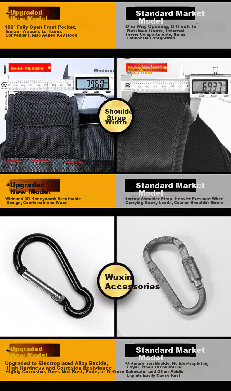 JEEP Men's Large Capacity Travel Backpack Commuter Business Short Trip Laptop Bag Outdoor Hiking Backpack 2