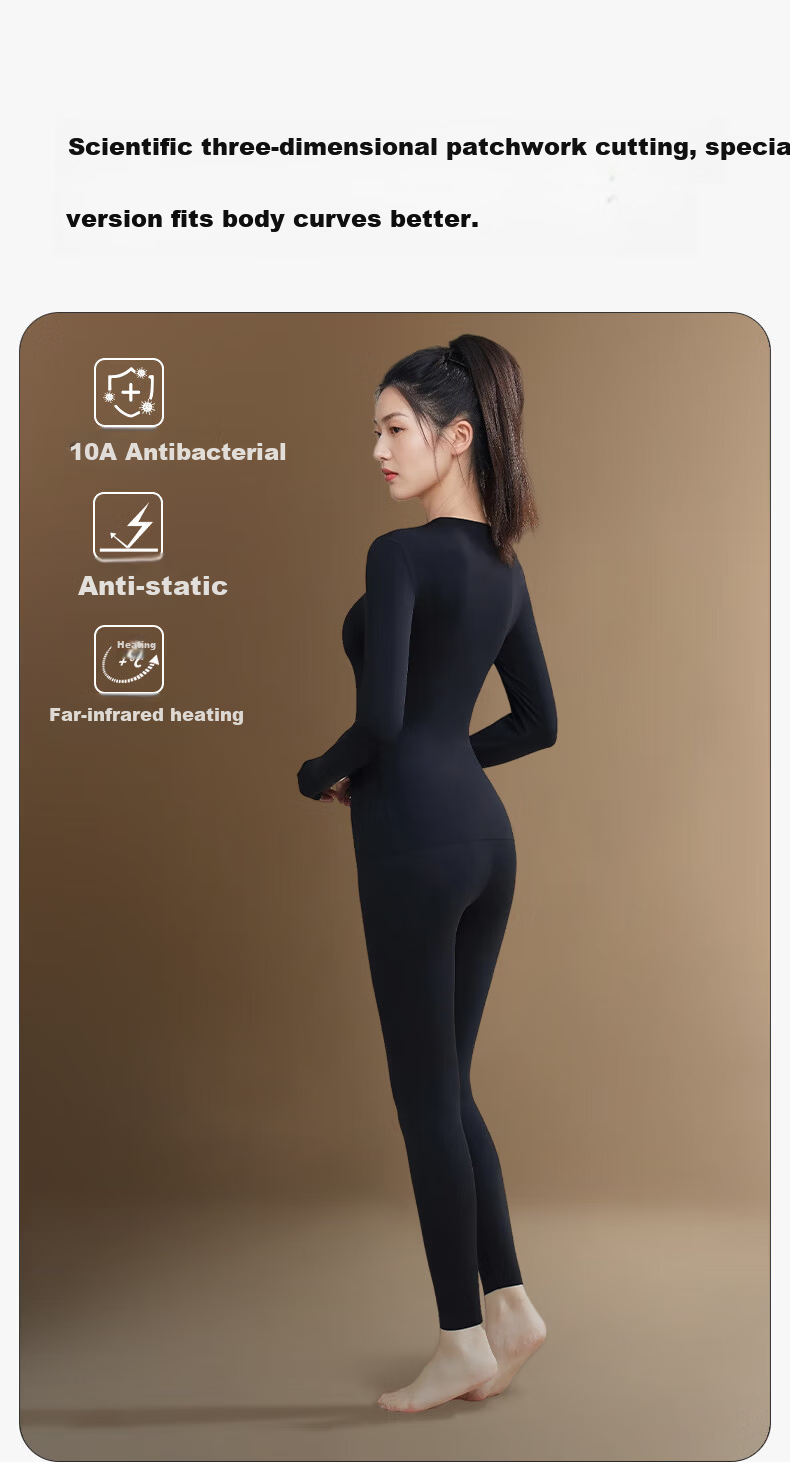 Herbal Original Color Women's Thermal Leggings Autumn Winter New Seamless High Waist 10A Antibacterial Antistatic Thermal Underwear Pants 8