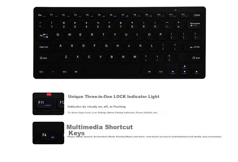 B.O.W Hangshi HW098 Wireless Keyboard and Mouse Set for Laptop, External Desktop, Small Home Office, Silent USB Chocolate Portable 78-Key White 10