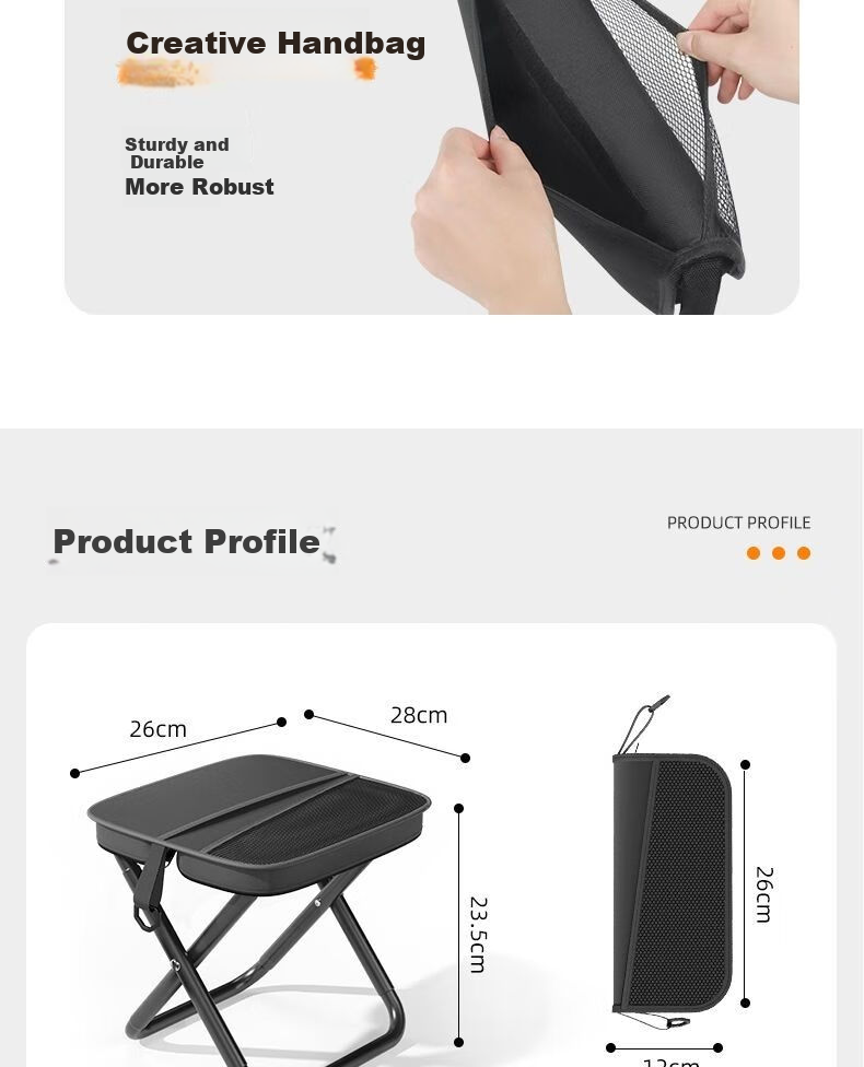 SGMW Folding Portable Stool Small Folding Chair Travel Train Metro Pen Bag Bench Outdoor Music Festival Seat Substitute 11