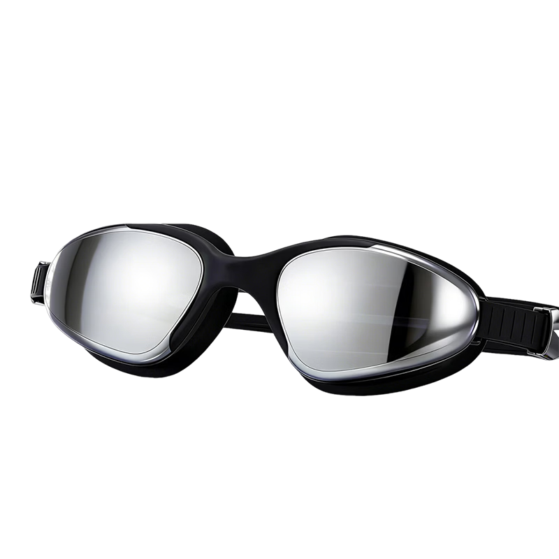 Hosa Swimming Goggles, Professional High-Definition Waterproof Anti-Fog Large Frame Coated Swimming Glasses for Men And Women, Myopia Swimming Goggles, Black, 400°