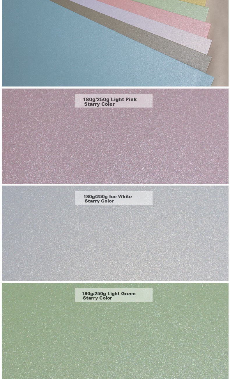 Doton 250g A3++ Matte Starry Pearl Paper Ice White 100 Sheets Glue Binding Machine Document Hardcover Book Cover Paper Handmade DIY Painting 6