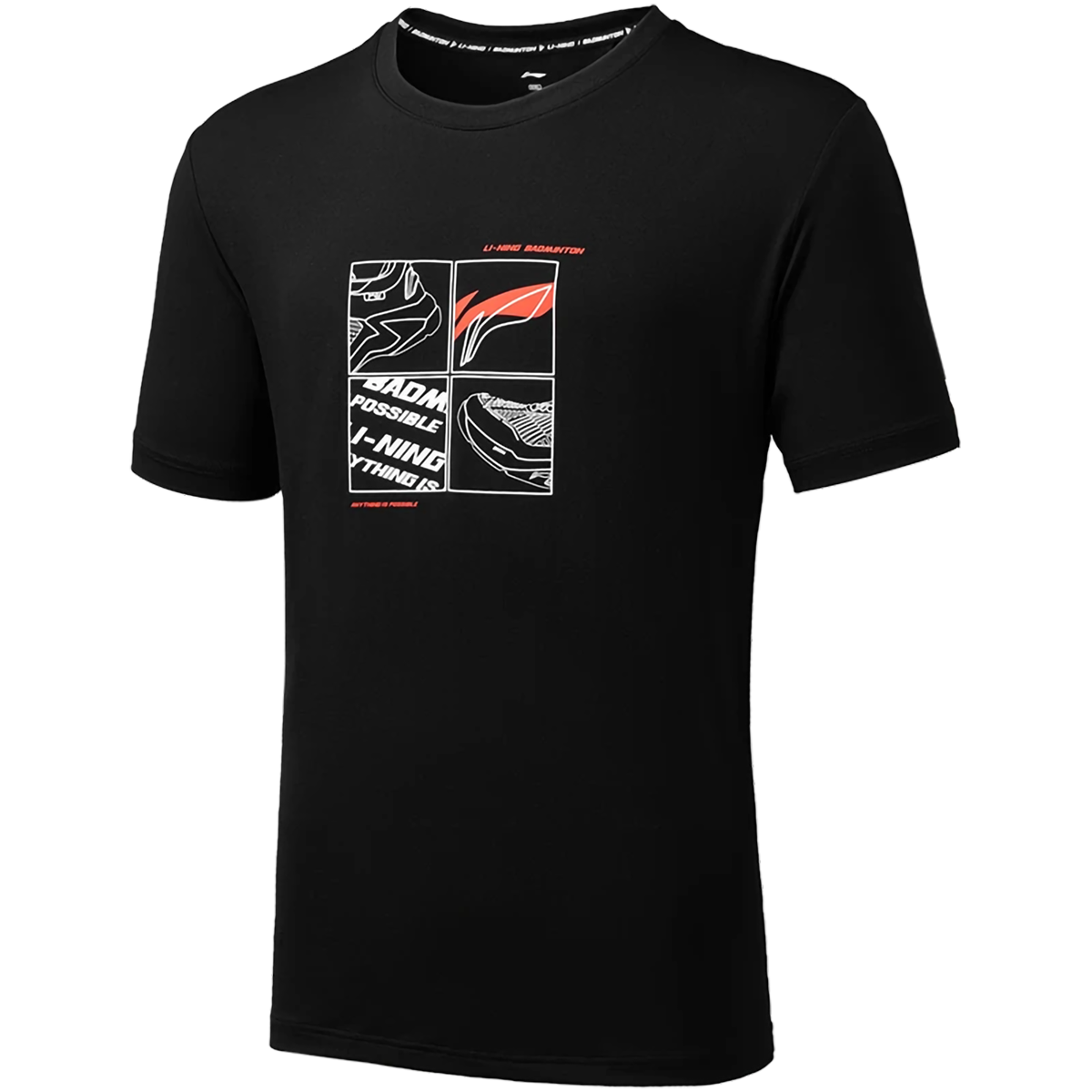 Li-Ning Badminton Shirt Saca Culture Series Unisex Comfortable Breathable Short-Sleeve T-Shirt Cultural Shirt, White, 3XL