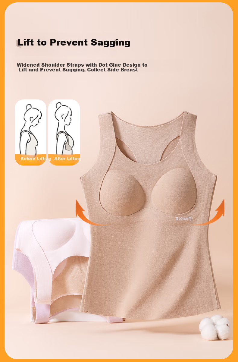 Meishianxuan Girls Thermal Vest Autumn Winter High School Student Underwear German Velvet Heating Fleece Development Bra with Chest Pads 7