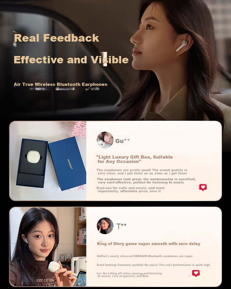 MICROKIA 2026 Latest Bluetooth Earbuds Top 1 Non-In-Ear Long Battery Life Gaming Music Semi-In-Ear Compatible with Xiaomi Apple Vivo Oppo 1