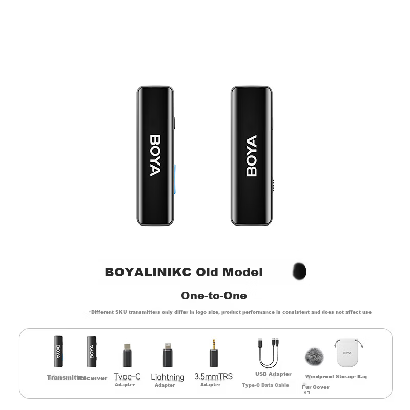 BOYA BOYALINK Wireless Lavalier Microphone One-to-One Wireless Clip-on Mic Small Bee for Mobile Phone Camera Outdoor Live Streaming Short Video Wireless Lapel Microphone