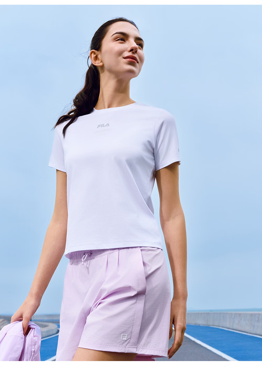FILA Official Colorful Women's Short Sleeve T-Shirt 2026 Summer Moisture-Wicking Quick-Dry Fitness Sports Yoga Running Tee 22