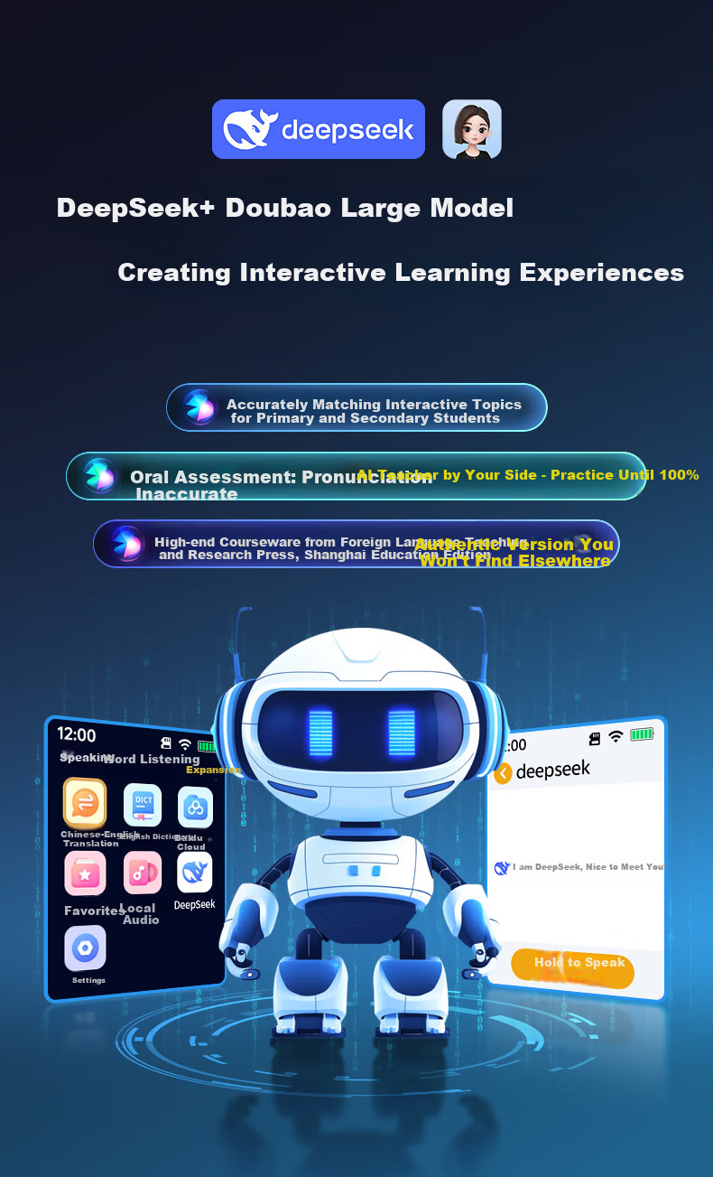 NINTAUS AI Learning Machine Listening Treasure 128GB Repeater Portable Audio Chinese English Study Enhancement Tool Synchronized New Textbook Portable Listening and Reading Device A5pro 6