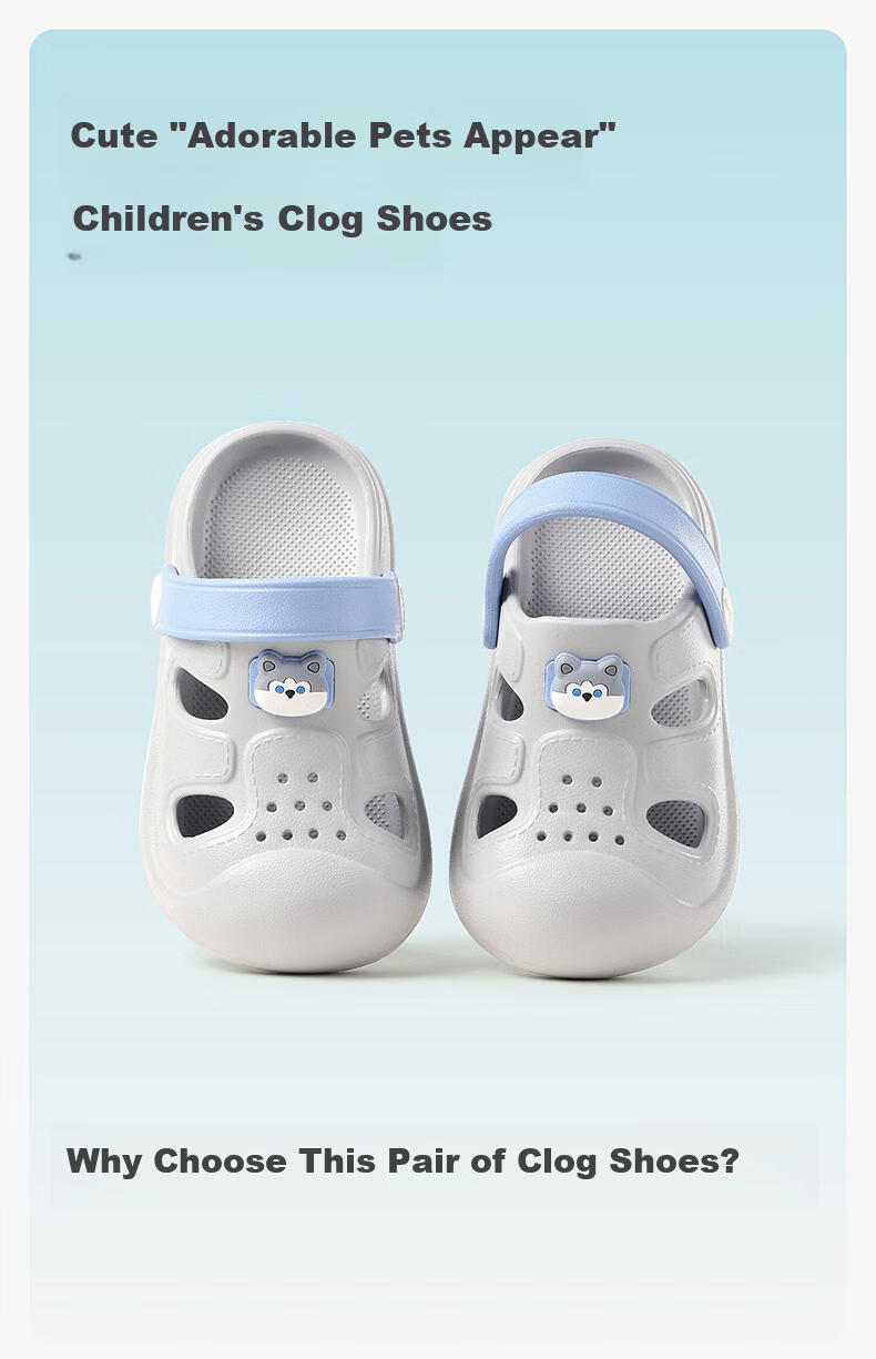 Balabala Kids Holey Slippers Girls Summer Baby Soft Sole Indoor Bathroom Shower Sandals Boys Beach Shoes Toddler 1