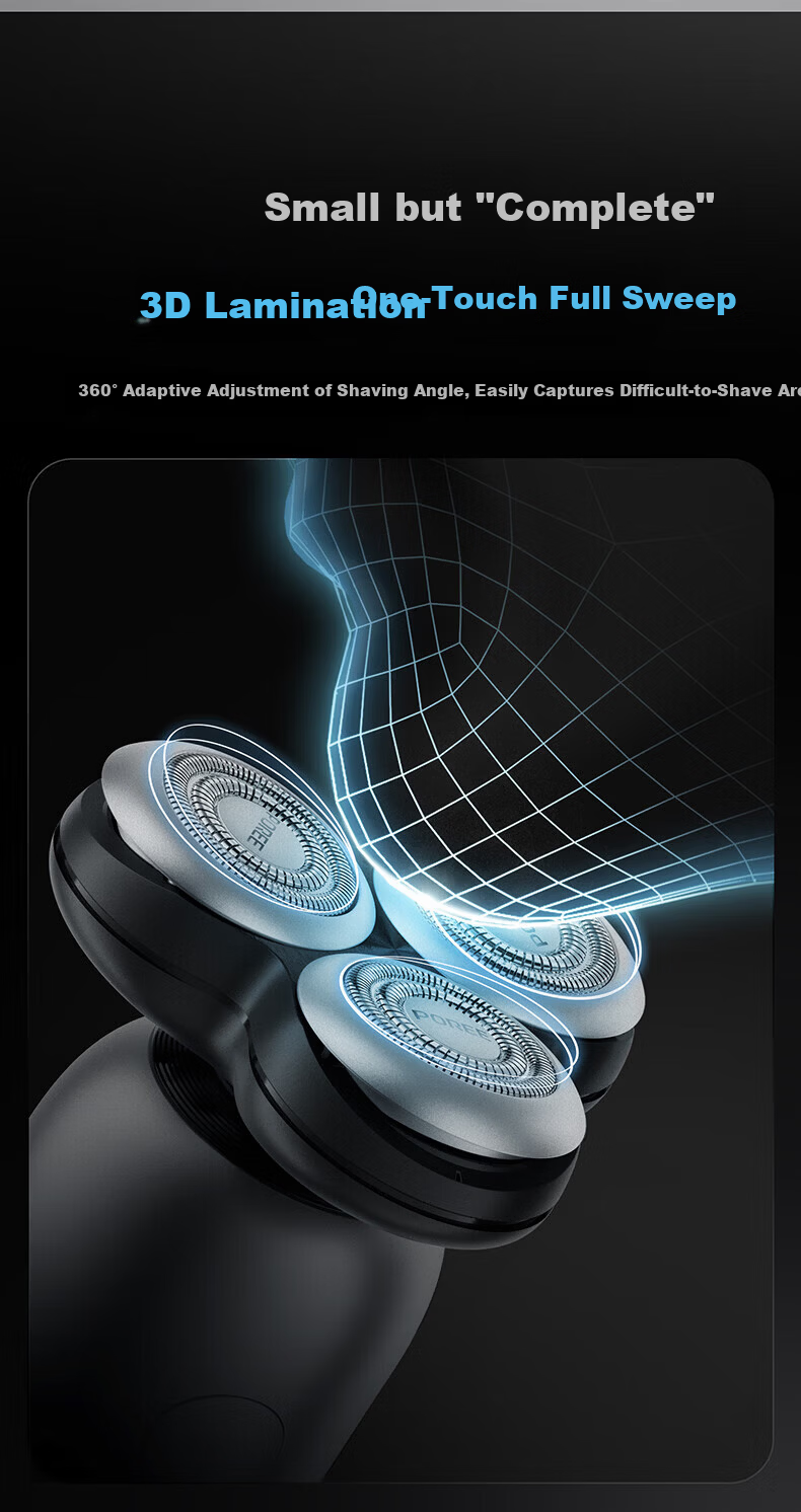 FLYCO Borui Series Electric Shaver Men's Portable Rotary Waterproof Fast Charging Digital Display Gift for Husband Boyfriend P16 6