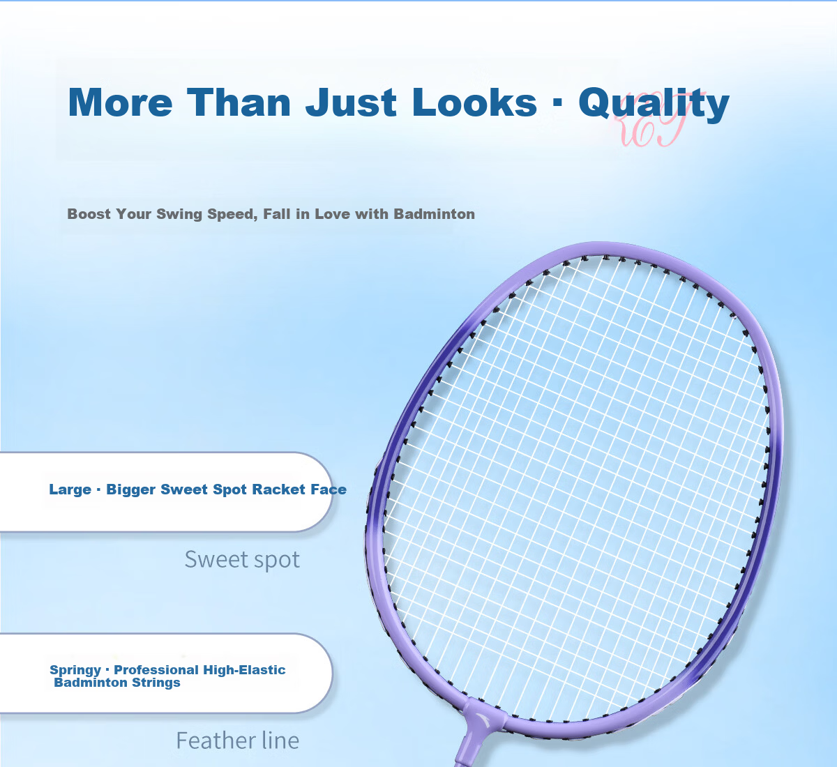ANTA Badminton Racket Set Lightweight Durable Student Training Competition Feather Racket 621-2 JD Exclusive 5