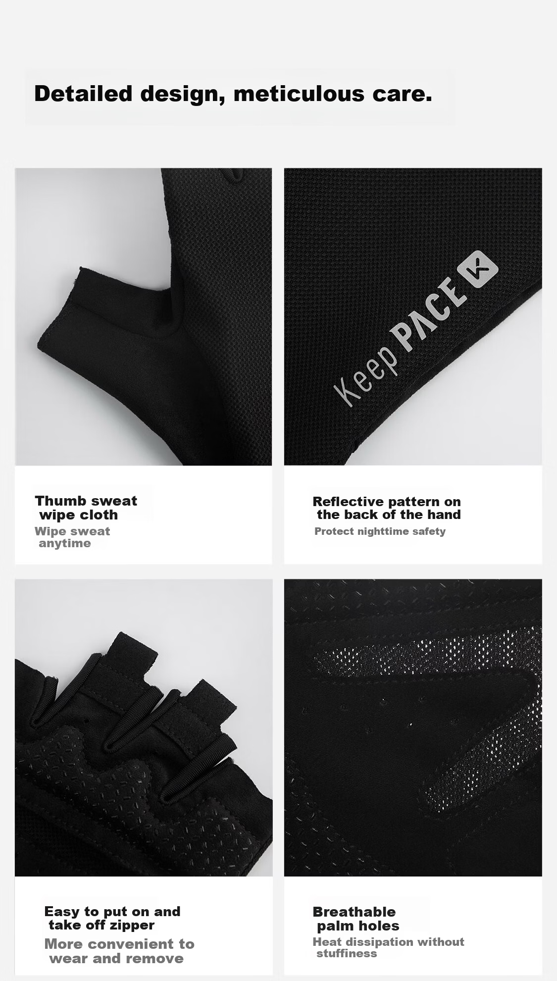 Keep Cycling Gloves [Microfiber Touchscreen] Warm Thin Fleece Outdoor Windproof Coldproof Non-slip Electric Scooter Gloves for Men and Women 7