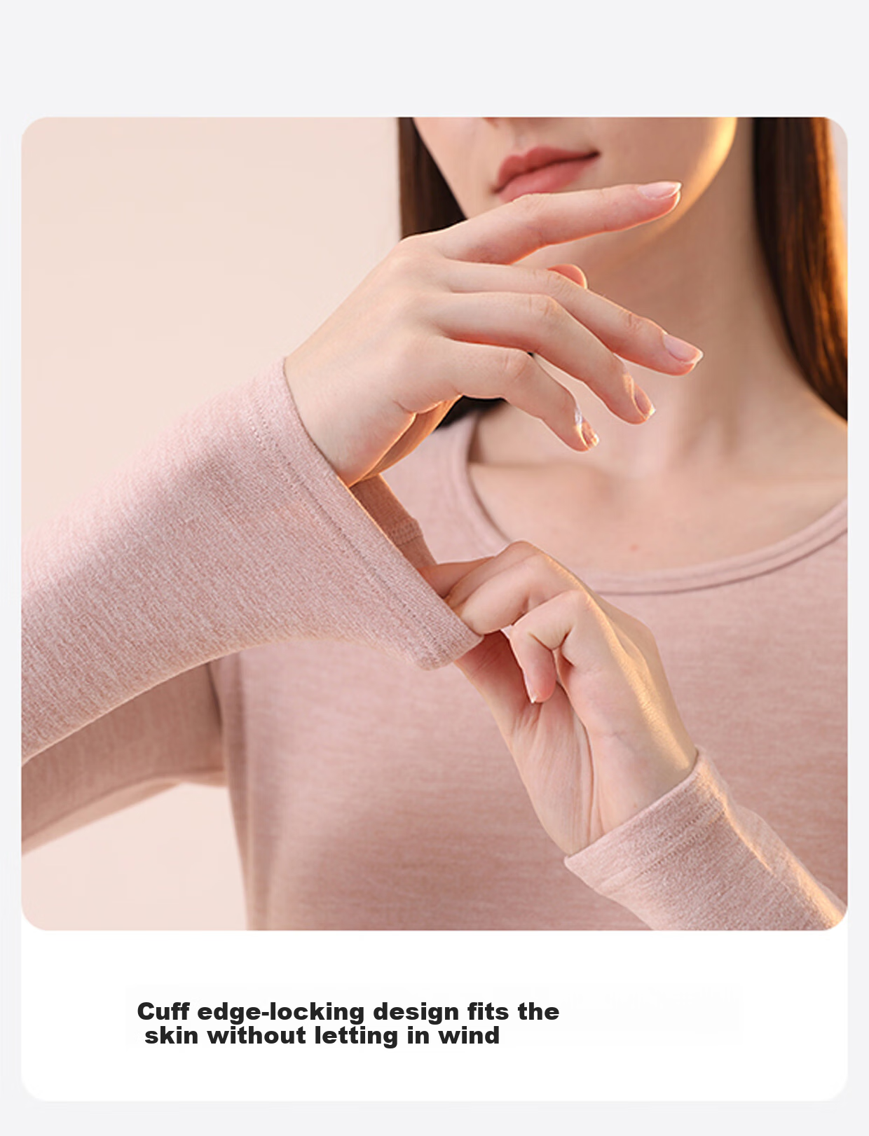 Urban Beauty Women's Thermal Underwear Set Autumn Long Johns Winter Cashmere Silk Cold-Resistant Derong Heating Crew Neck Seam-Locked Set 11