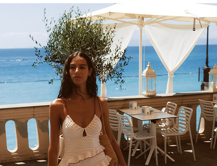 AtlanticBeach Seaside Vacation One-Piece Swimsuit 2026 New Polka Dot Cake Skirt Hot Spring Swimwear Premium Feel 9