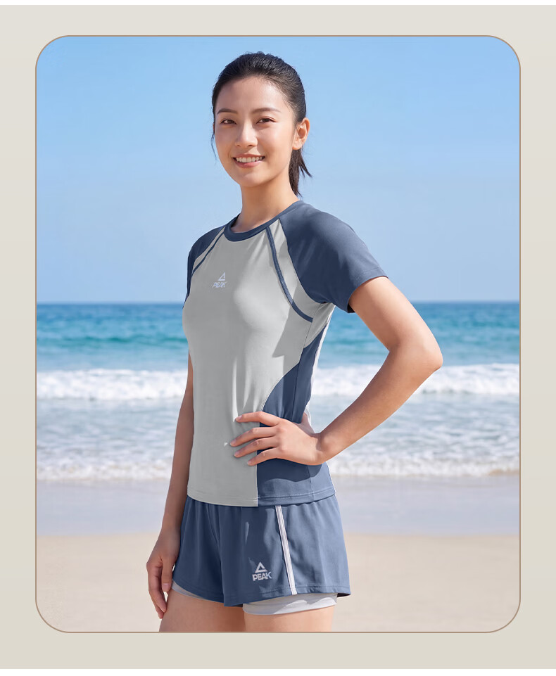 Peak Women's Two-Piece Modest Plus Size Slimming Sports Swimwear for Hot Springs 17