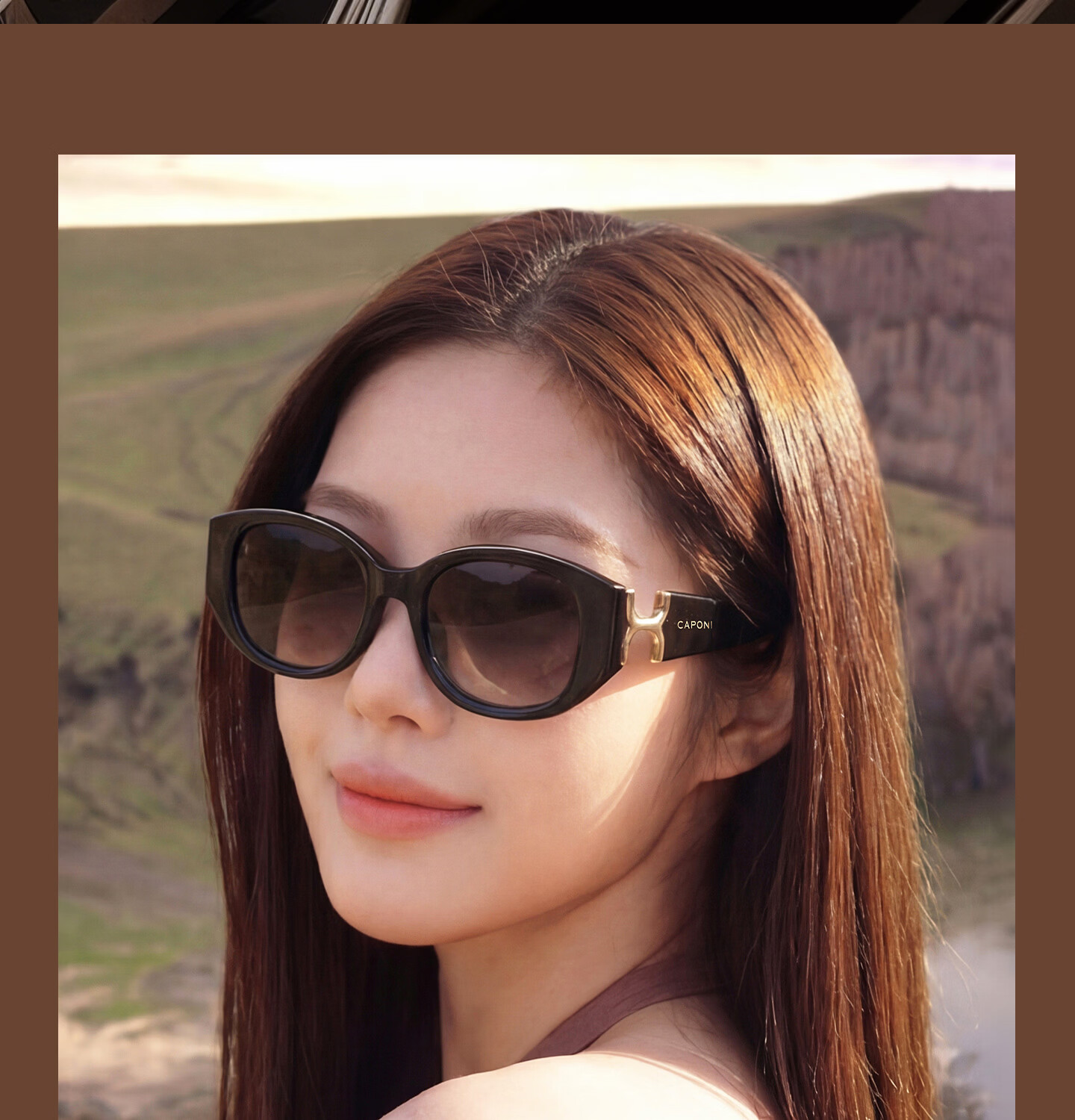 CAPONI Cat Eye Polarized Sunglasses for Women 2026 New Vintage UV Protection Sun Glasses Driving Slim Face 4