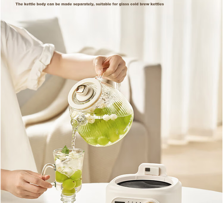 Joyoung 1L Household Electric Kettle Multifunctional Tea Maker Pure Glass Health Pot Constant Temperature Electric Water Boiler 24H Reservation K10D-WY107 17