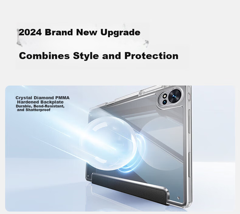 Shanmo Magnetic Case for Huawei MatePad Pro 12.2 2025/24 Model 12.2-inch Tablet Magnetic Protective Cover [Cyan] Y-Type Magnetic Horizontal and Vertical Stand 1
