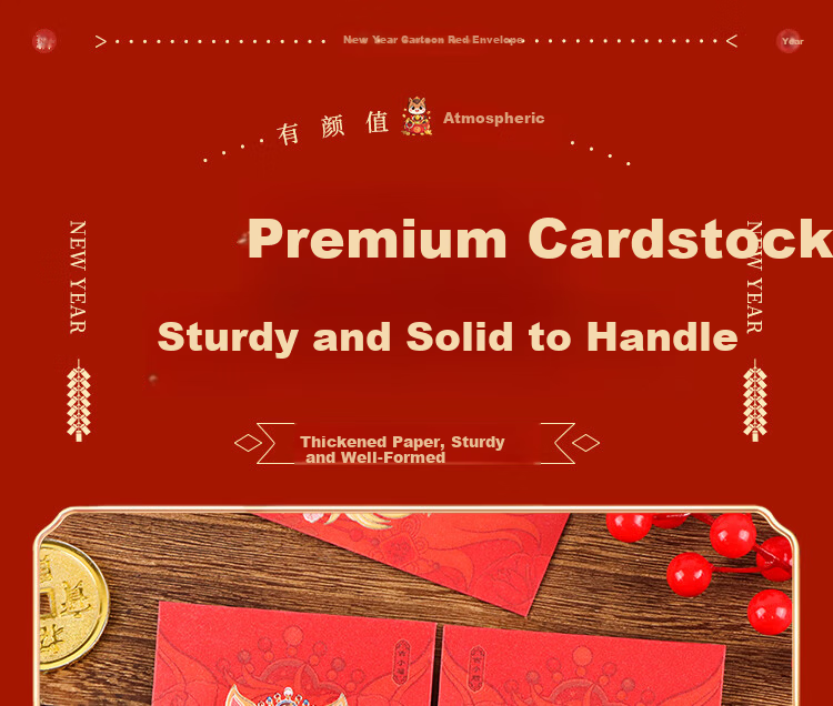 Extreme Space Bonus Red Envelope Gold List Success Birthday Creative Red Packet Work Start Good Luck Red Envelope Newborn Red Packet Bag 6 Pieces 7