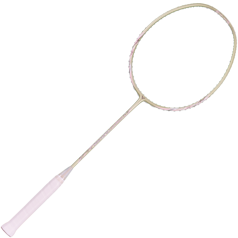 VICTOR Full Carbon Badminton Racket Gift Box Edition TK-HMR PRO/X, Large Hammer Glass Gold 4U Pre-Strung + Grip Tape