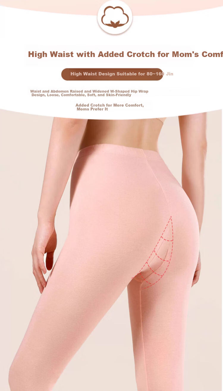 Caiyue Women's Thermal Cotton Long Johns 100% Pure Cotton Plus Size Loose Fit Antibacterial Warm Pants for Middle-aged and Elderly Mothers 10A 6