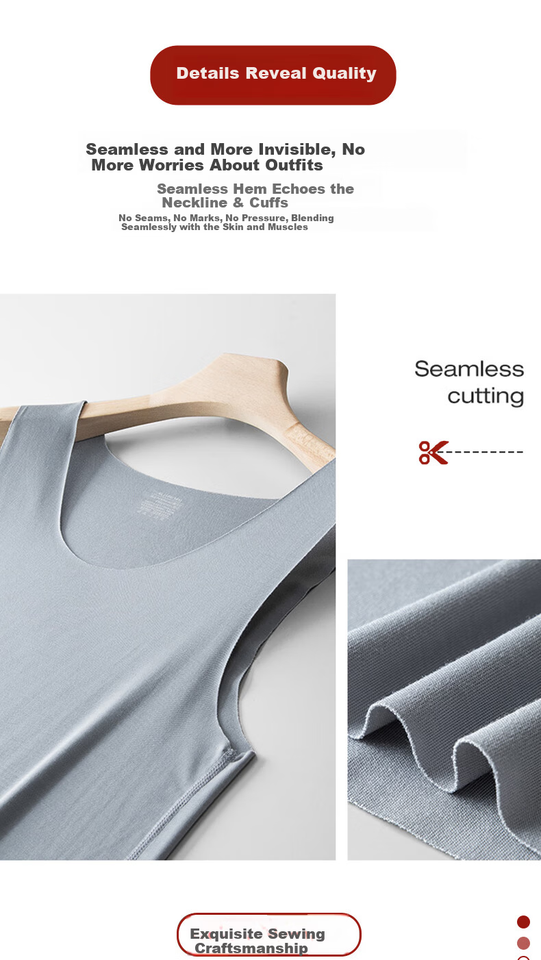 Mengyangwang Men's Modal Racerback Vest Summer Thin Seamless Sports Fitness Sleeveless Base Layer 19