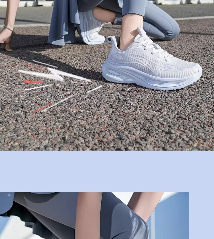 Warrior Official Women's Sports Shoes 2026 Summer New Lightweight Mesh Running Shoes for Women 5535 White Pink Size 36 20