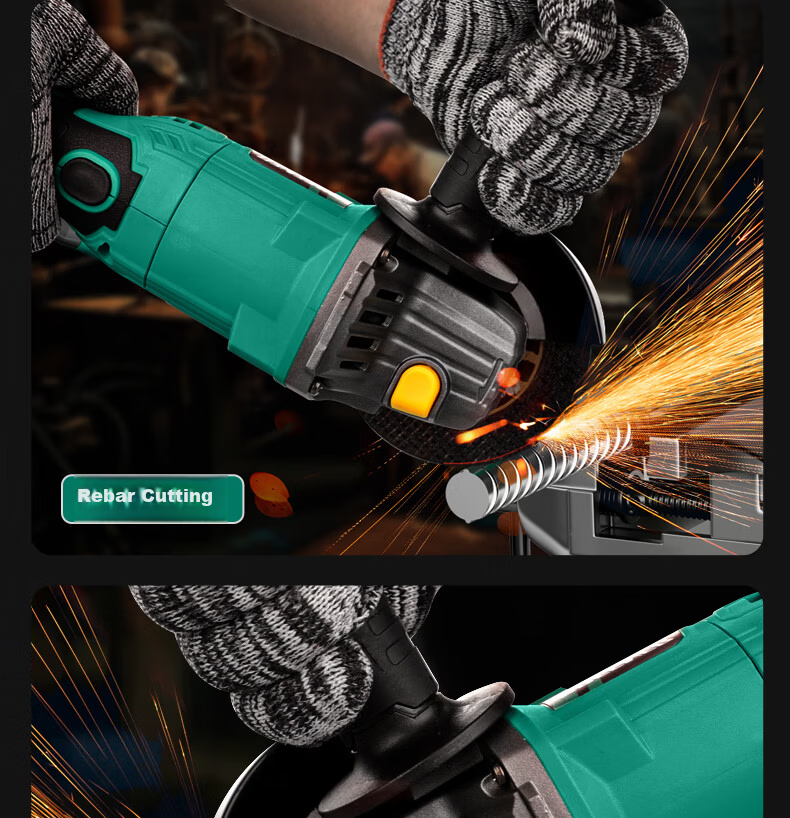 GREENER Digital Display Lithium Battery Brushless Angle Grinder 24-Piece High-Power Cordless Multifunctional Cutting Polishing Grinding Machine 6