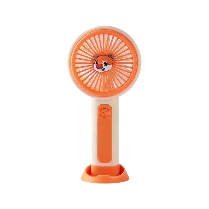 Baosou Officially Licensed Cartoon Handheld Mini Fan Portable Quiet Rechargeable 3-Speed High Wind Outdoor Office Student Desktop Stand Fan Luoda Niu