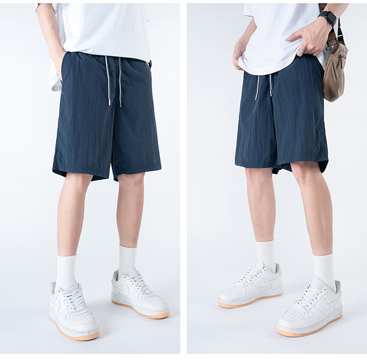 GLM Men's Summer Loose Comfortable Shorts, Wearable Outside, Five-Point Chinese Style Basketball Running Pants 10