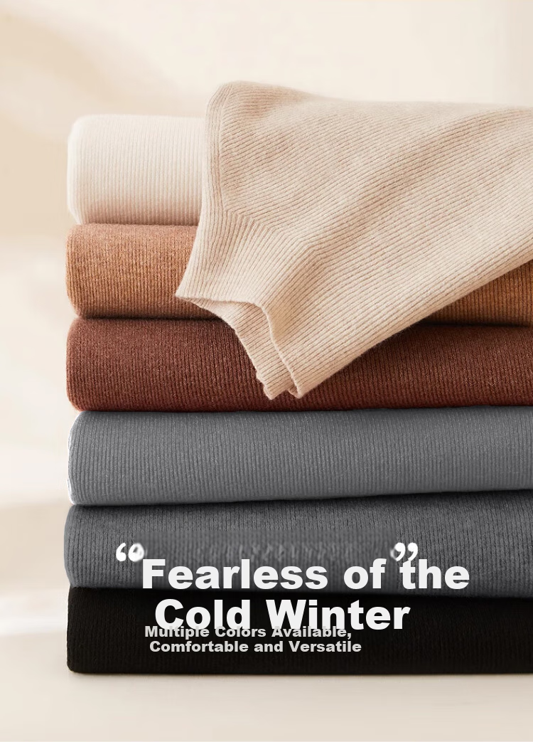 Langsha Women's Wool Base Layer Shirt Spring Autumn Slim Fit Long Sleeve Sweater Knitwear Half Turtleneck Base Shirt 7
