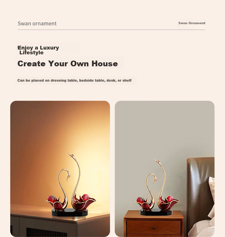 Nuoshiman Swan Ornament, Elegant Wedding Gift for Newlyweds, Valentine's Day And 520 Gift for Girlfriend, Living Room And Wine Cabinet Decoratio 10