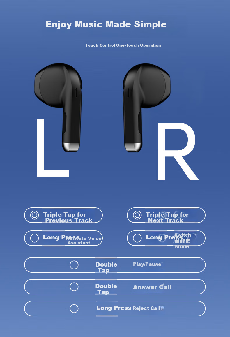 MICROKIA 2026 Latest Bluetooth Earbuds Top 1 Non-In-Ear Long Battery Life Gaming Music Semi-In-Ear Compatible with Xiaomi Apple Vivo Oppo 11