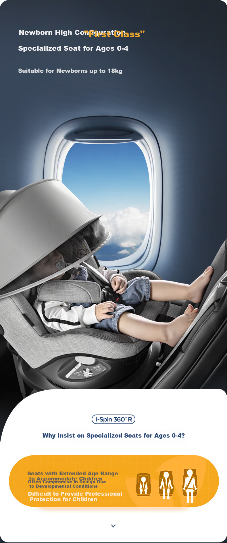 JOIE Child Safety Seat 0-4 Years ADAC Tested 360° Rotation i-Size Certified Gyro Warrior Pro Gray 8