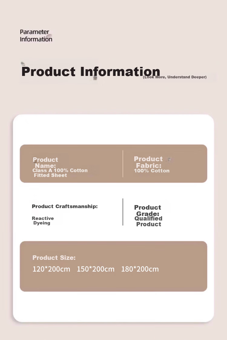 MUJI A-Class 100% Cotton Fitted Sheet Single Piece Mattress Protector Non-Slip Full Cotton All-Inclusive Bed Cover 1.8x2m 17