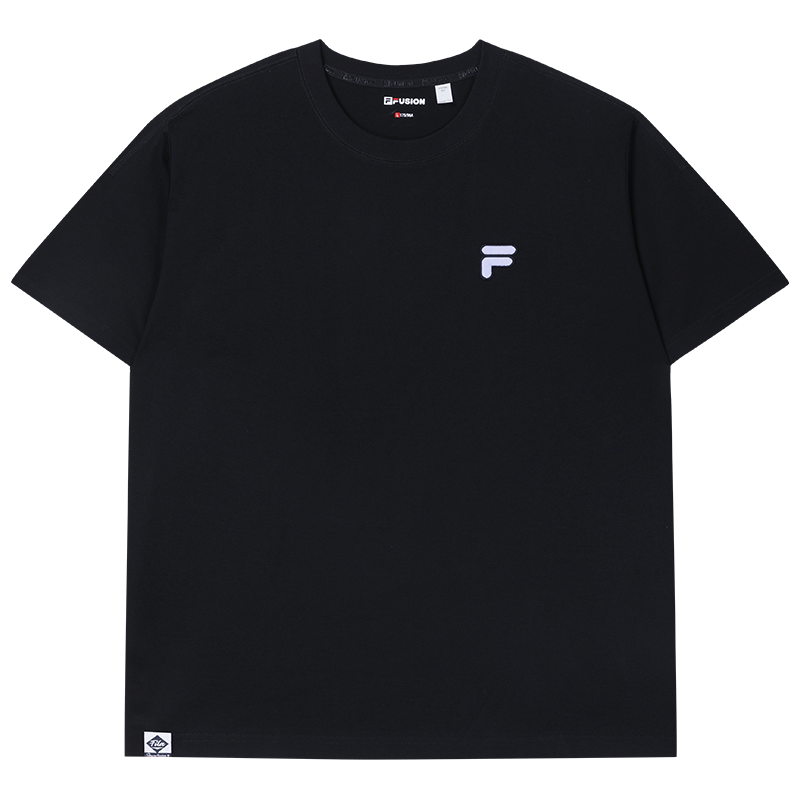 FILA FUSION Fashion Casual Couple's Knit Short Sleeve Summer Cotton T-Shirt
