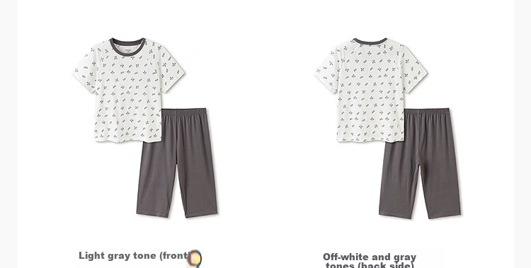 Balabala Kids Summer Pajama Set Air Conditioning Clothes Boys Girls Homewear Baby Short Sleeve Shorts Comfortable 7