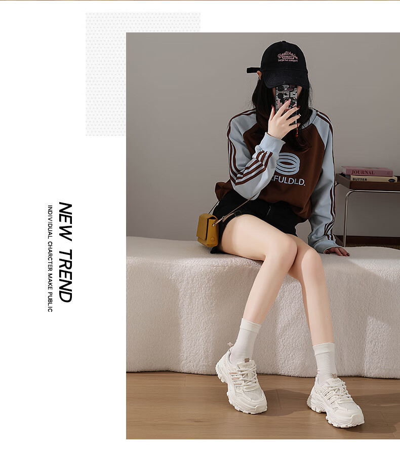 Cartelo Crocodile Women's Summer New Thin Mesh Breathable Soft Elastic Thick Sole Lightweight Dad Sneakers 1804 Khaki Size 36 10