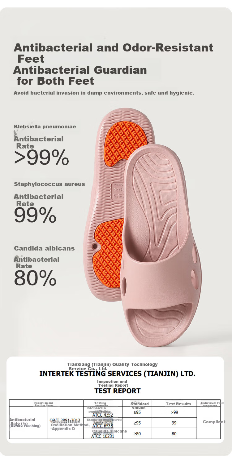 Jiayi Non-Slip Slippers for Men and Women, Home Indoor Bathroom Slippers, Elderly and Pregnant Women Professional Anti-Slip Slippers, Pink Size 36-37 JY6922 4