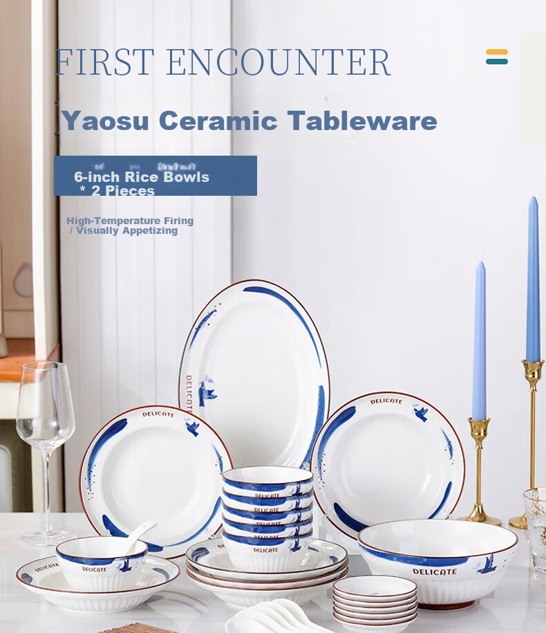 Chuanqi Ceramic Tableware 6-inch Set of 4 Douli Bowls Noodle Bowls Rice Bowls Soup Bowls New White Ceramic 1