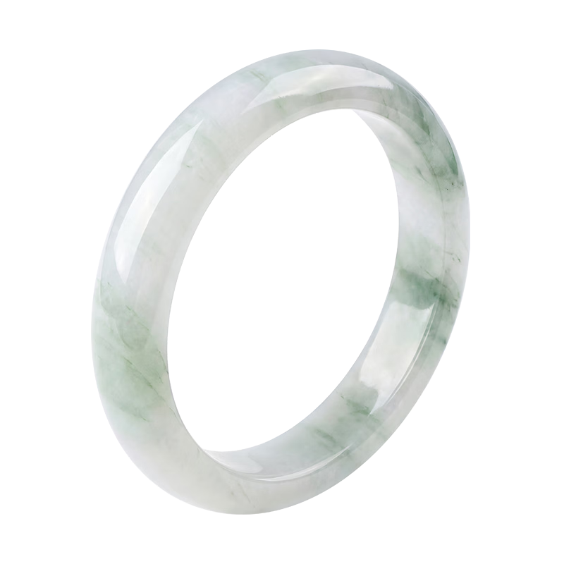 N2it Jade Bangle Tianshan Emerald Green Jade Bracelet for Women Birthday Gift for Girlfriend Wife Mom with Gift Box